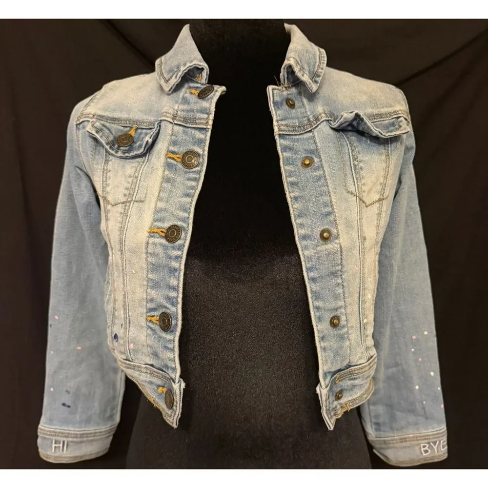 #143 - Cat & Jack Girls Denim Jacket Size Small 6/6X